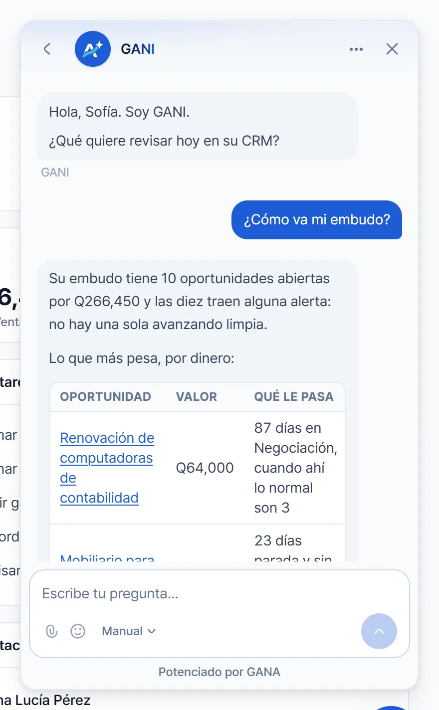 Una conversación con GANI: la pregunta, los pasos que fue dando y su respuesta